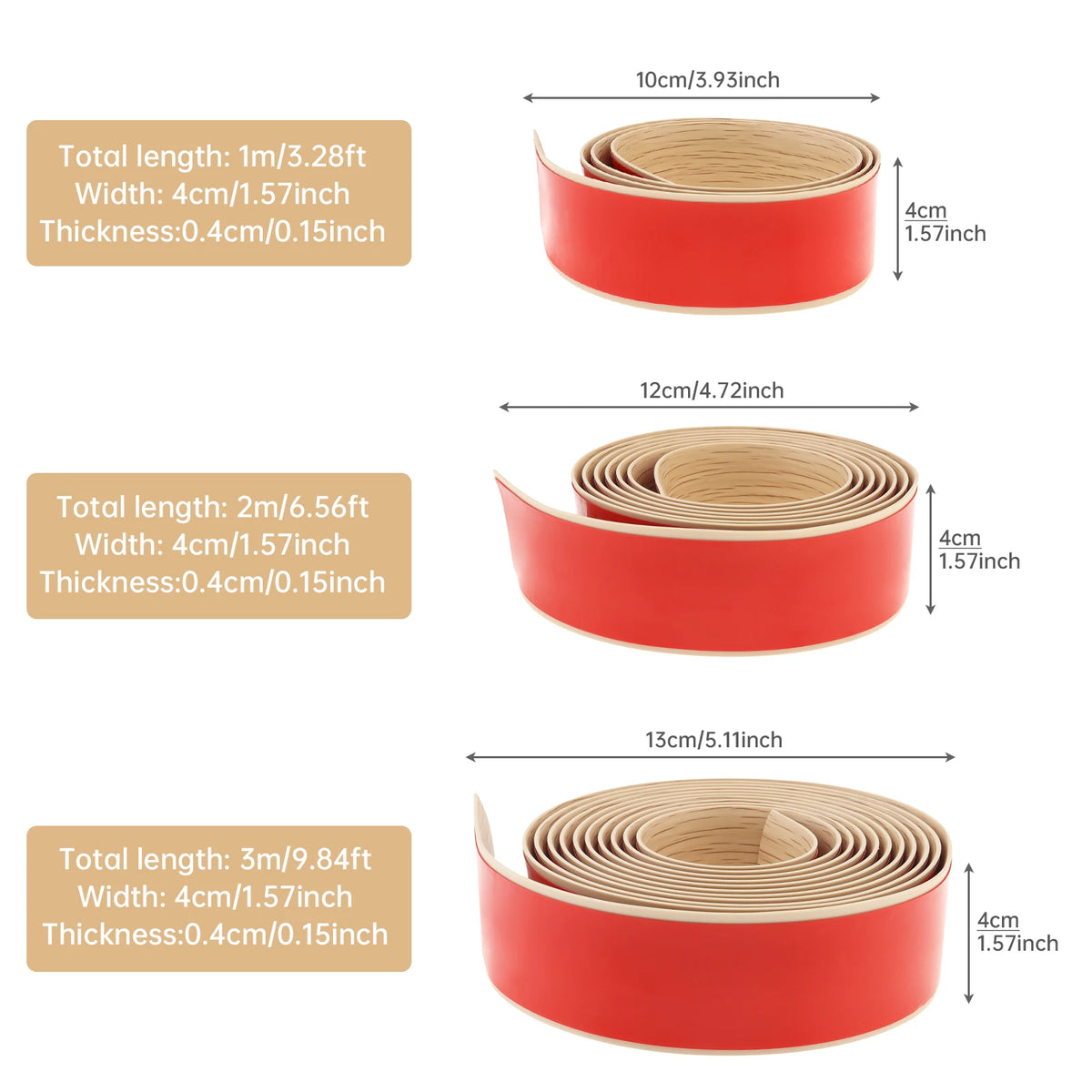 ruban protection plancher adhésif aspect bois moderne couleur rouge beige gris guide taille couteau