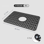 tapis cuisine silicone perforé moderne noir 200°C résistant 46.2cm 31.7cm