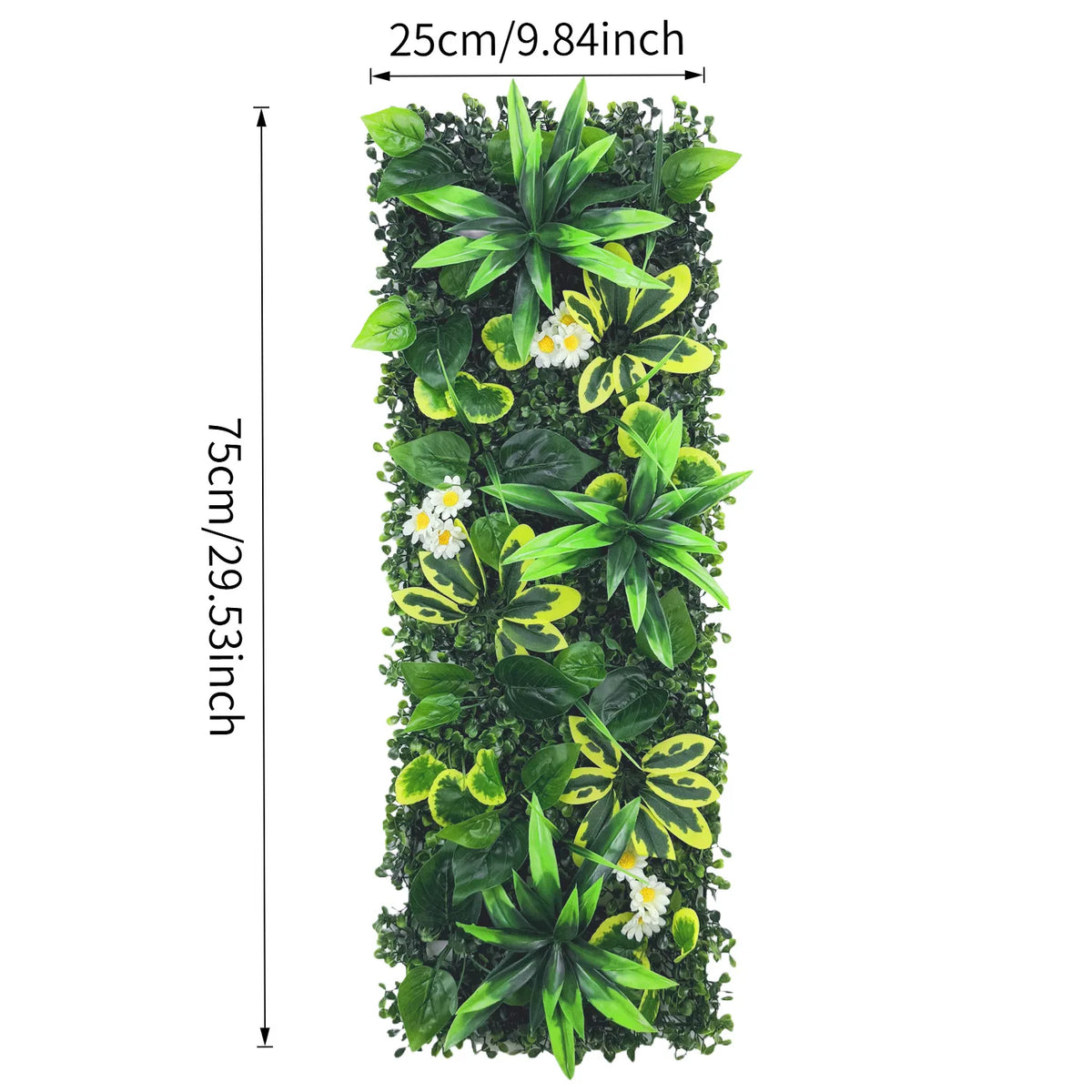 panneau mural végétal feuilles fleurs artificielles clips moderne décoration extérieure vert orange rose blanc