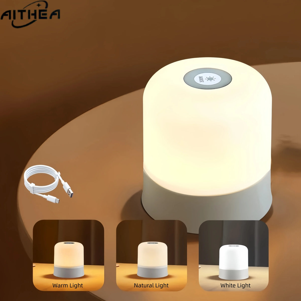 lampe table led rechargeable intensité variable lumière douce protection yeux portable chambre blanc moderne