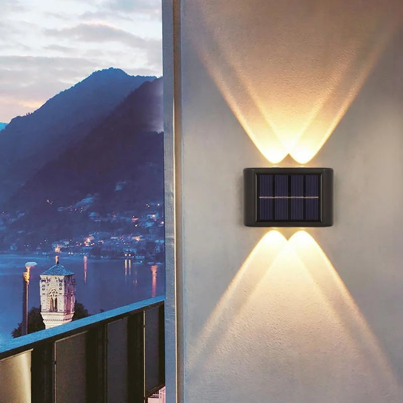lampes murales solaires led modernes ip66 imperméablesextérieur minimalistes
