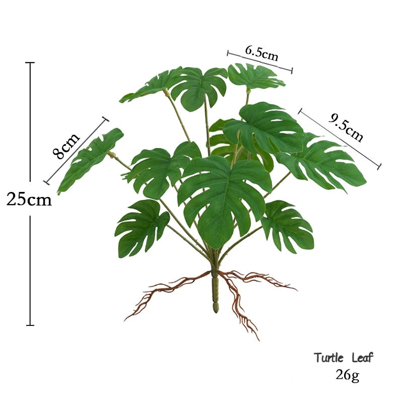 plantes artificielles feuilles vertes simples moderne minimaliste pot noir mousse artificielleintérieur décorationbranches vegetales faux
