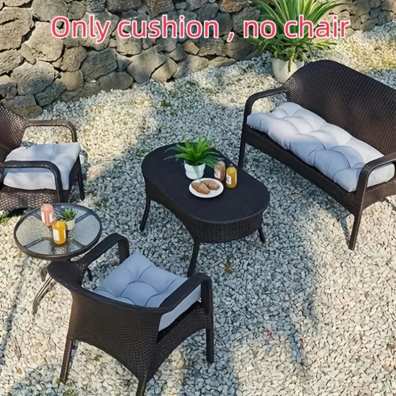coussins jardin bleu imperméables motif plis moderne 50x48cm 100x50cm non amovibles lavables adultes