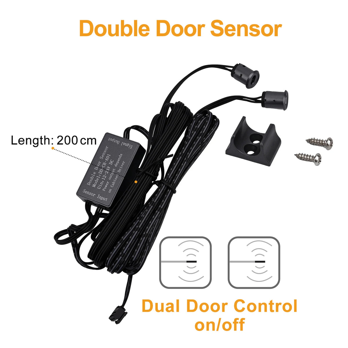 capteurs mouvement lumière noir adhésifs modernes sensor pir touch main partition double porte