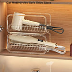 rangement accessoires coiffure transparent clips fixation moderne étui capillaire salon bain