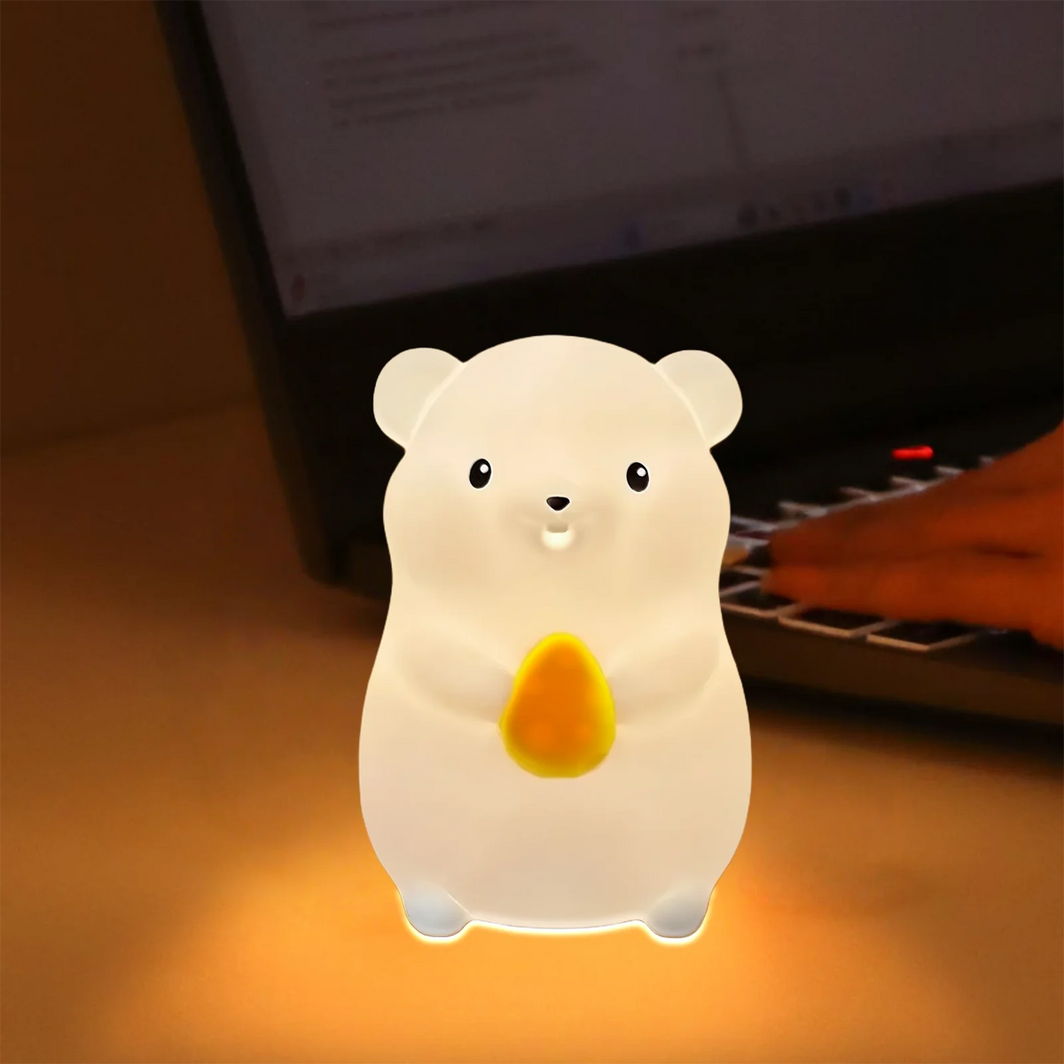 veilleuse animale licorne led change couleur tactile rechargeable table enfant