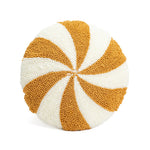 coussin blanc motif flocon doré texture épaisse décoratif noël fixations