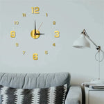 horloge murale moderne vert fluo rouge blanche dorée noire adhésive numérique salon chambre coucher