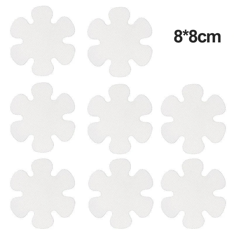 autocollants antidérapants baignoire douce floral moderne bleu rose blanc salle bain