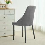 housse chaise velours gris moderne anti poussière couvrante restaurant mariage
