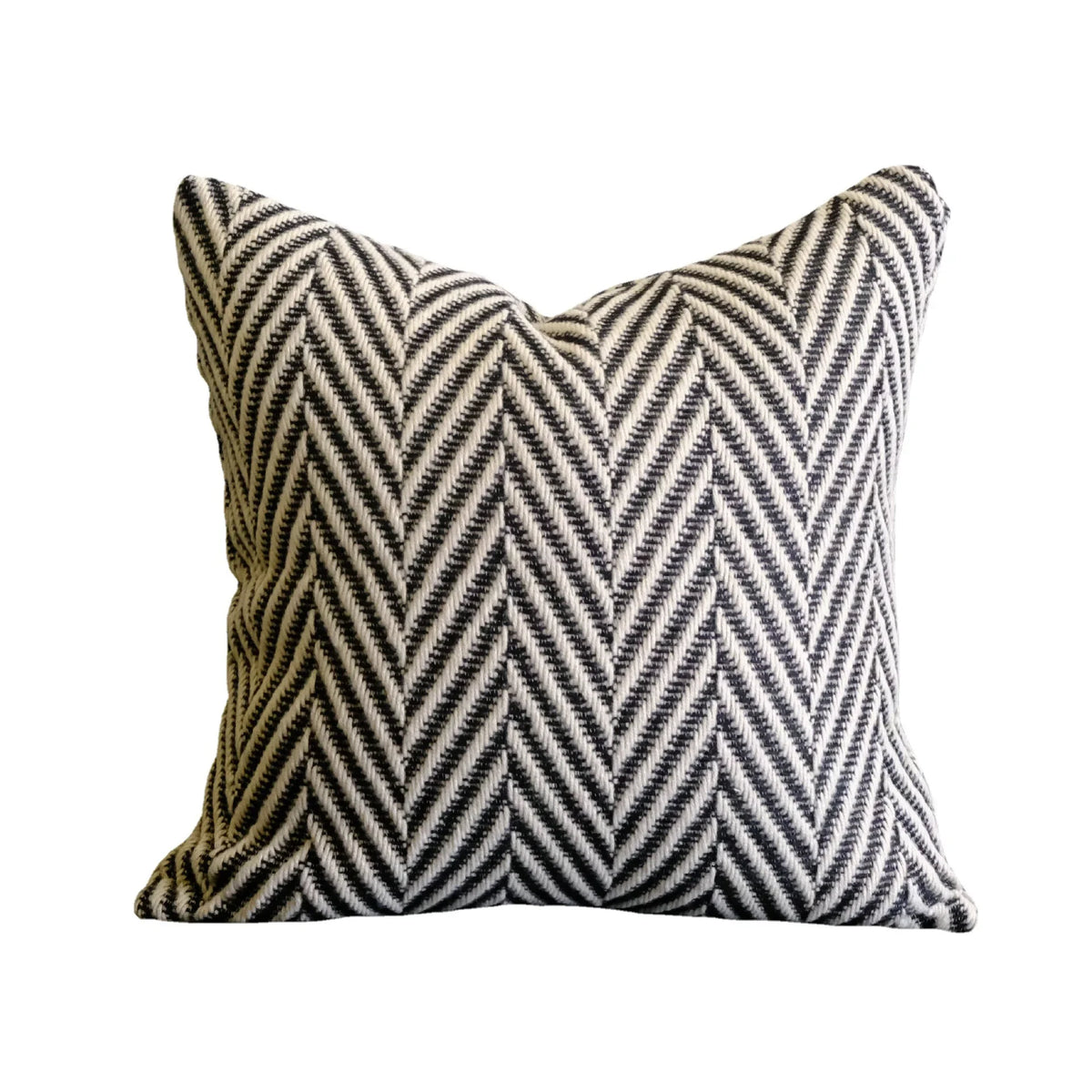 housse coussin moderne nordique motif géométrique noir blanc polyester coton lavable 30x50cm 45x45cm 50x50cm