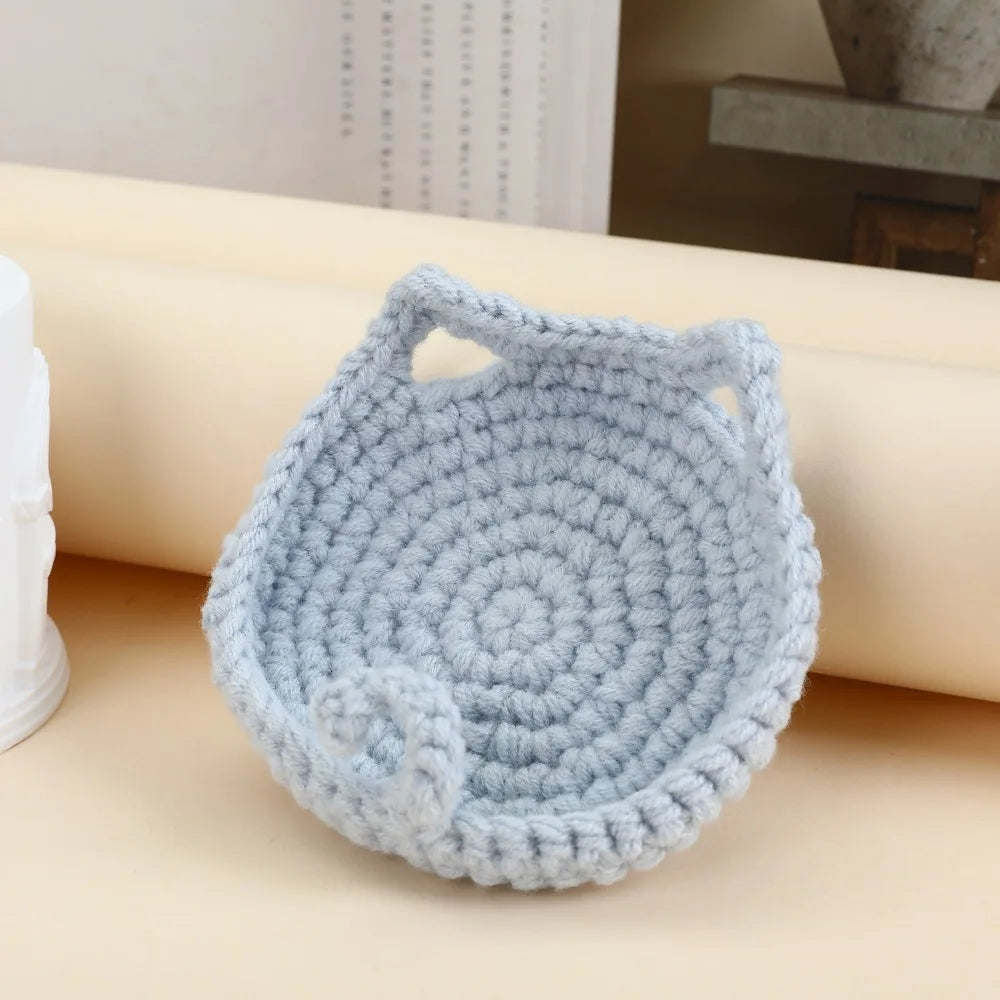 coasters crochetés coton blanc bleu jaune rose animaux résistants chaleur absorbants
