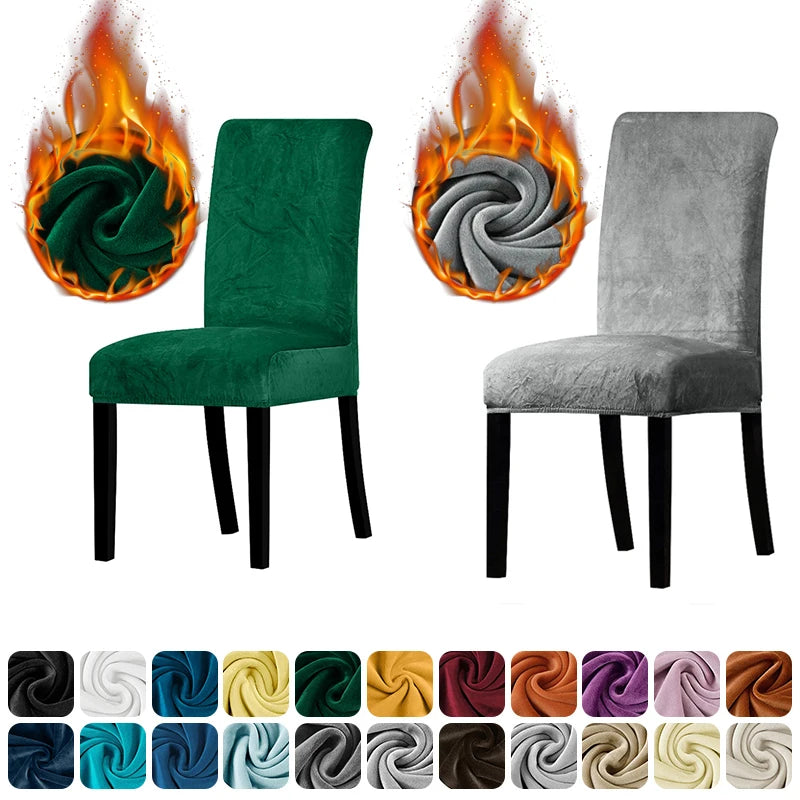 housse chaise velours moderne vert foncé gris clair adhésif élasthanne polyester