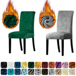housse chaise velours moderne vert foncé gris clair adhésif élasthanne polyester