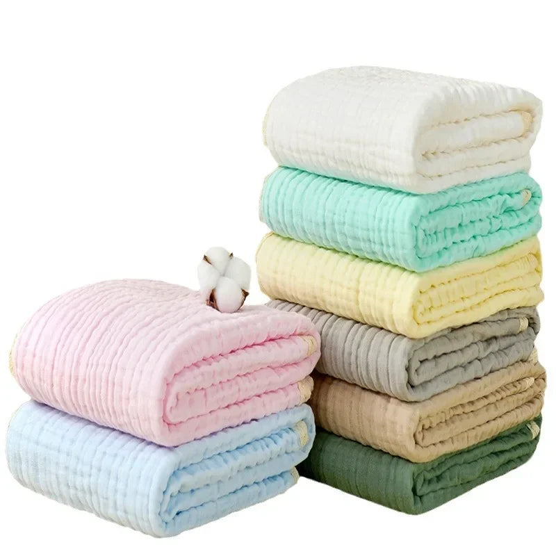 couverture bébé coton douce moderne plissée opaque beige gris vert blanc rose
