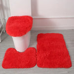 ensemble tapis salle bain pièces beige clair peluche douce antidérapant moderne absorbant
