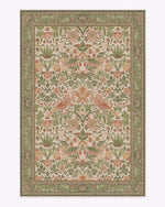 tapis floral oiseaux vert beige bleu rose classique salon chambre salle bainextérieur commercialisation 80x120cm