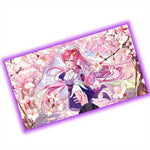 tapis jeu animes fleurs cerisier rose blanc violet fond uni opacité