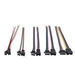 connecteurs led broches cable noir rouge vert bleu blanc clips utilitaires