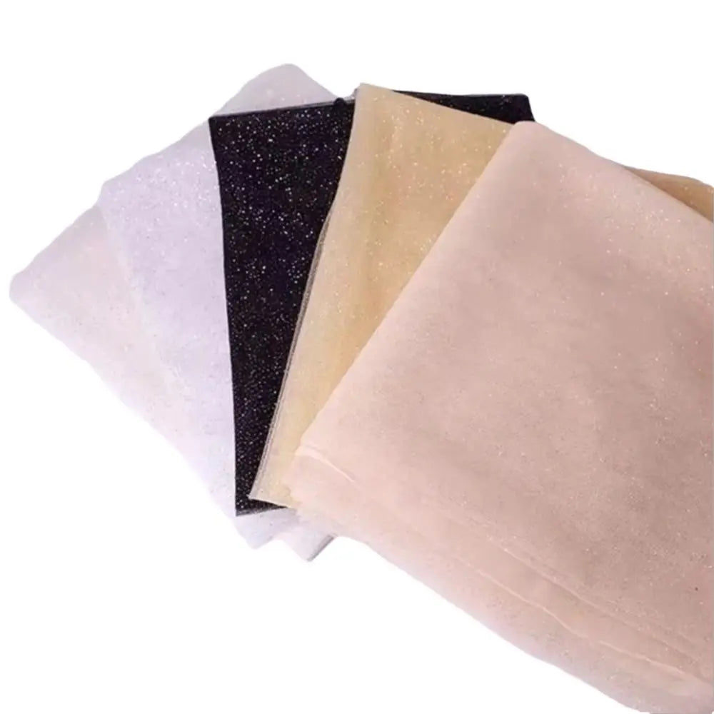 tissu pailleté blanc doré élégant décoration couture 45x150cm glamour opaque bricolage