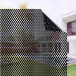 rideau adhésif perforé noir blanc moderne accroissement statique pvc opaque petits points