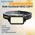 lampe frontale multifonctionnelle modes 16 led blanches 16 led chaleur recharge type