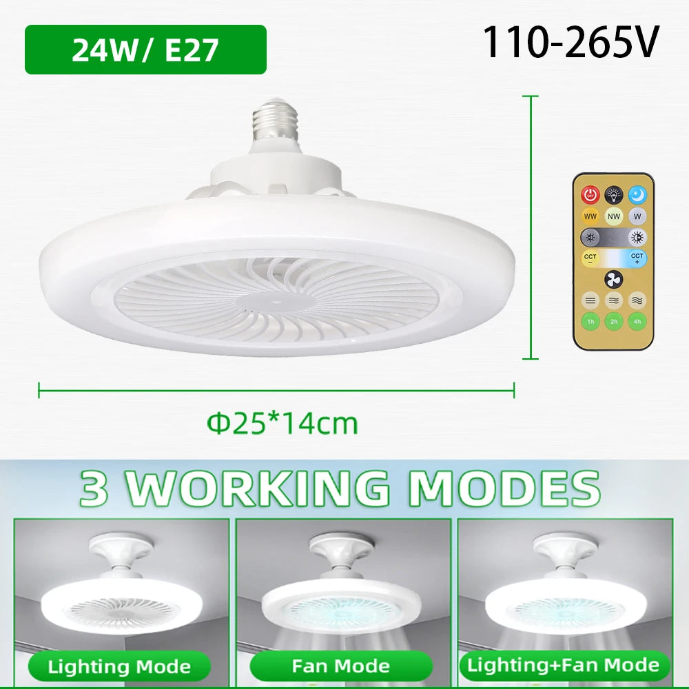 ventilateur plafonnier led moderne blanc grille ventilation télécommande couleurs adjustable 249 2000 lumens