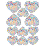 sticker decoratif multicolore geometrique moderne adhesif coeurs papillons champignons feuilles lune echangable fenetre maison