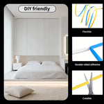 ruban led flexible blanc moderne interrupteur boutons usb adhésif ciseaux 30cm 100cm 200cm 300cm
