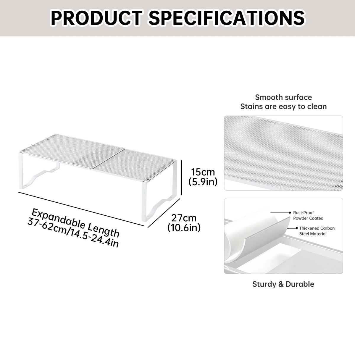 étagère chaussures extensible blanche perforée moderne pieds robustes rangement fer métal adjustable chambre