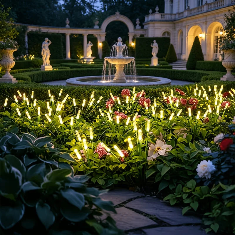 guirlande lumineuse solaire multicolore moderne étanche extérieur allée jardin patio decoration