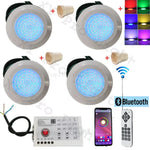 lumière sous marine piscine led rgb blanc moderne adhésif contrôleur bluetooth adaptateurs fixations