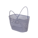 panier rangement blanc moderne poignées détachables réticulé minimaliste salle bain