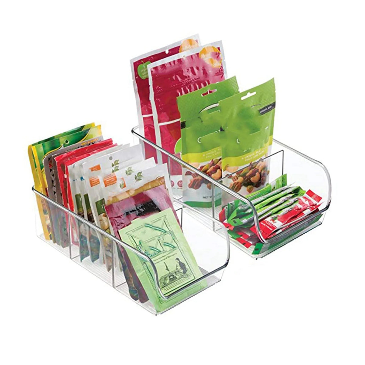 organisateur rangement transparent moderne compartiments cuisine épices condiments boîtes stockage visibilité organisation alimentos saschettes