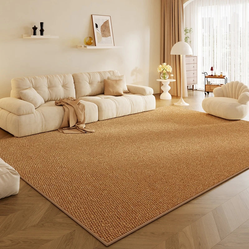 tapis imitation sisal gris moderne résistant l'eau antidérapant facile d'entretien pile coupée polyester polypropylène