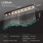 suspension lumineuse led moderne cristal transparent vert blanc