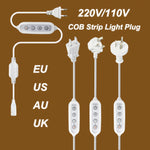 interrupteur minuterie dimmable ruban led cob blanc clips vis moderne 110v 220v eu us