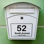 panneau adresse personnalisable adhésif moderne classique couleur noir blanc rouge vert bleu turquoise numéro