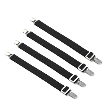 attaches lit réglables clips métalliques ruban souple blanc noir rayures horizontales moderne