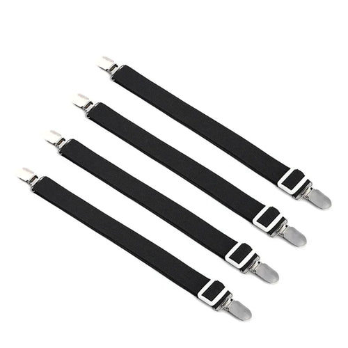 attaches lit réglables clips métalliques ruban souple blanc noir rayures horizontales moderne