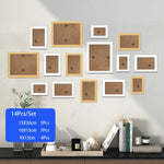 cadres photo bois modernes blancs noirs verre transparent clips inclusion minimaliste mur