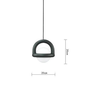 suspension lumineuse moderne pendentif acrylique noir blanc orange bleu rouge anneau métal lampe LEDflux60