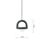 suspension lumineuse moderne pendentif acrylique noir blanc orange bleu rouge anneau métal lampe LEDflux60