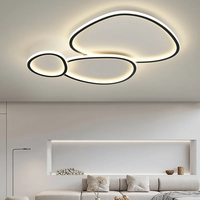 Plafonnier LED design nordique salon