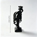statue geisha blanche sculpture zen decoration intérieure artisanale ornement blanc plastique classique 13cm