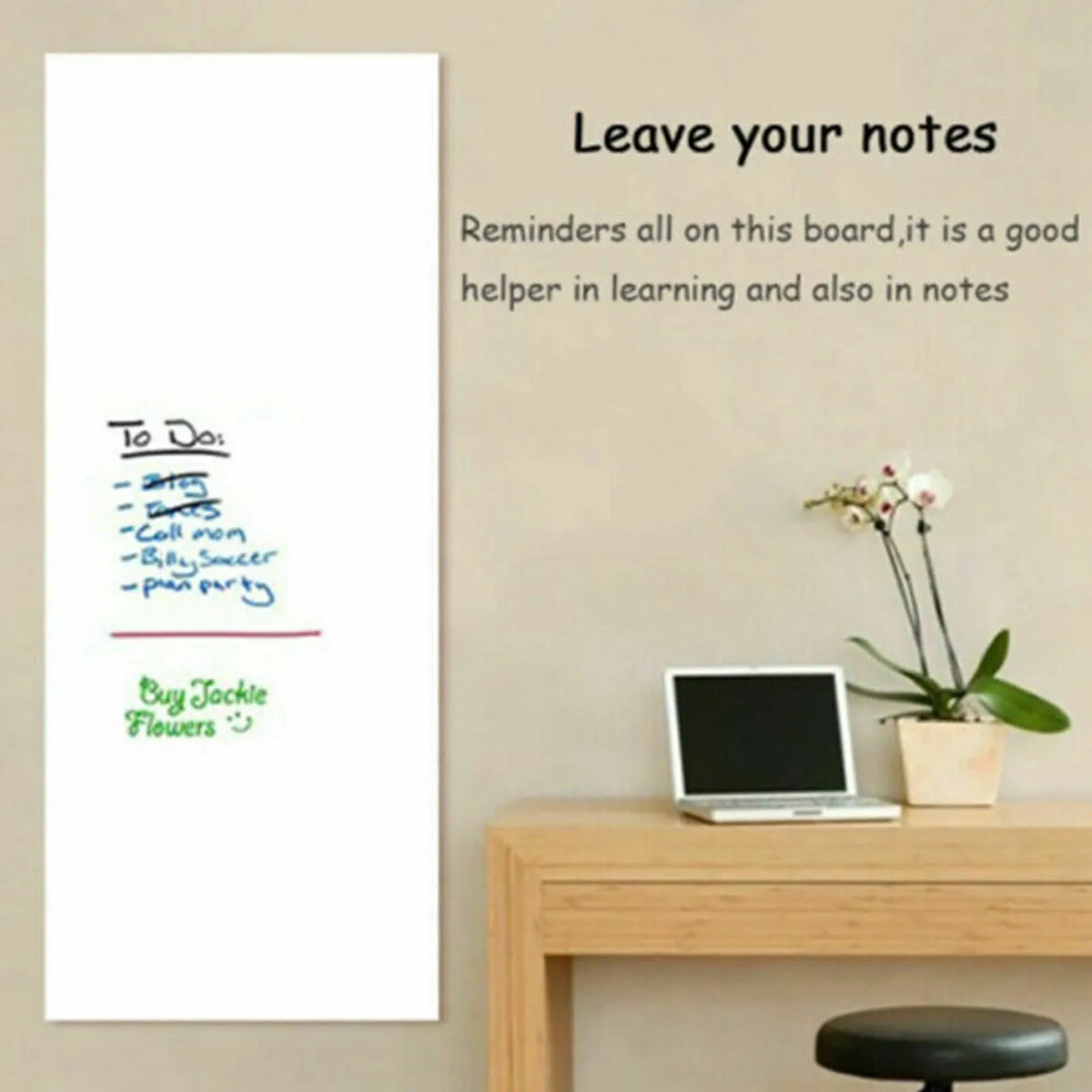 tableau blanc autocollant noir blanc motif tableaux notes pratique moderne adhésif crayon