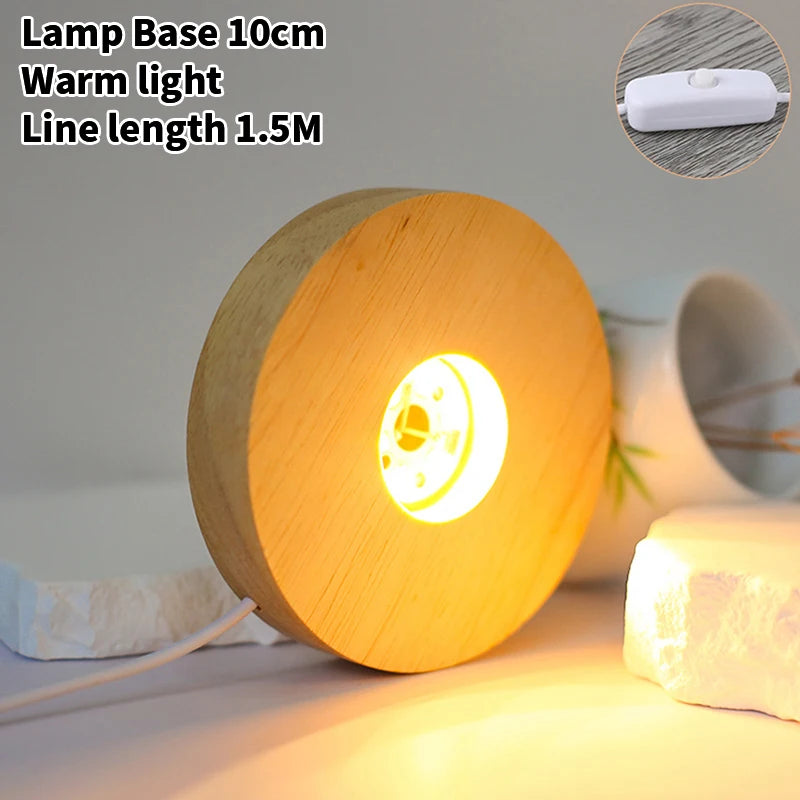 veilleuse led rechargeable bois naturel multicolore moderne adhésif interrupteur câble usb