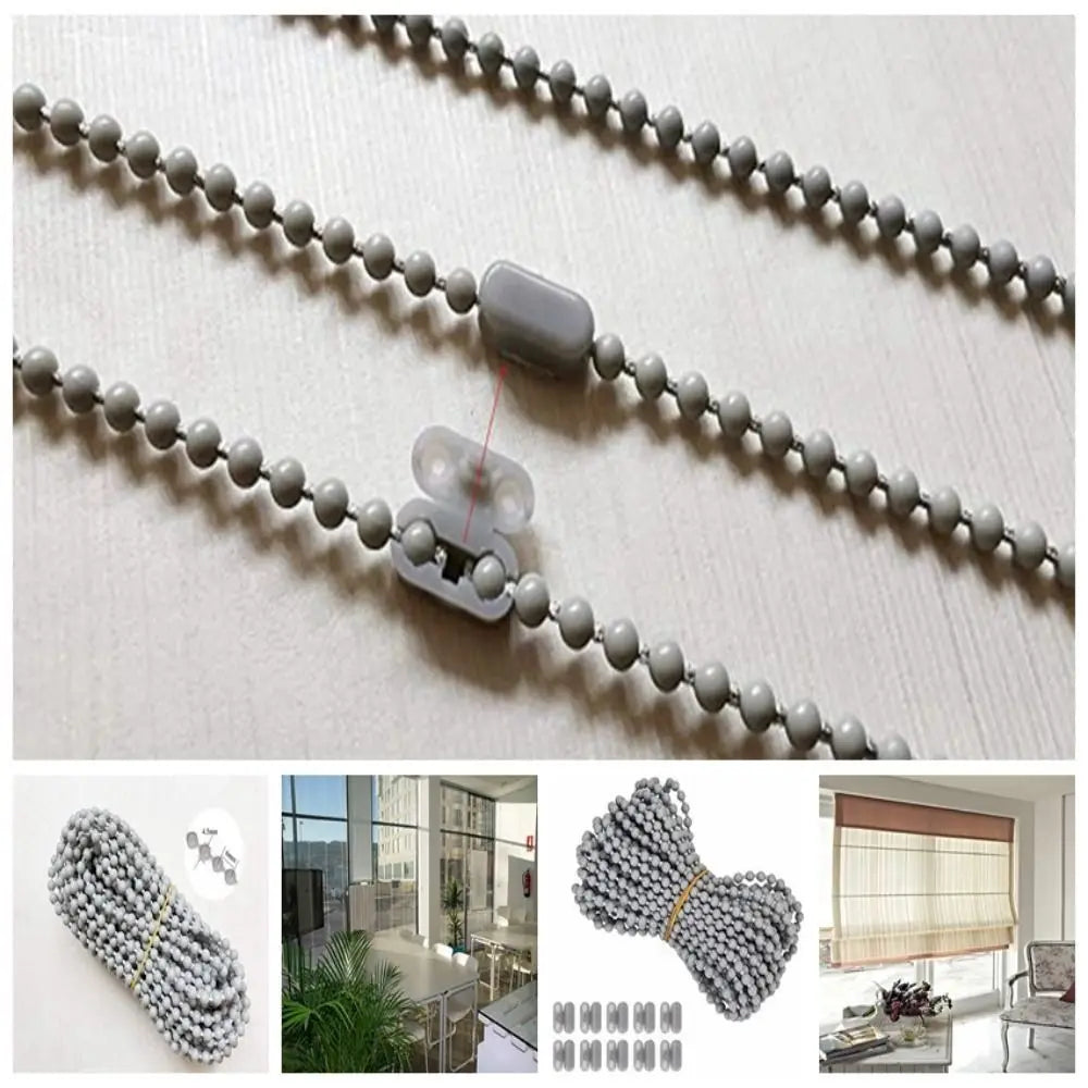 chaîne gris moderne durable clips fixation 10 mètres attache rideau vertical