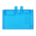 tapis réparation électronique bleu 300x450mm compartiments outils professionnels