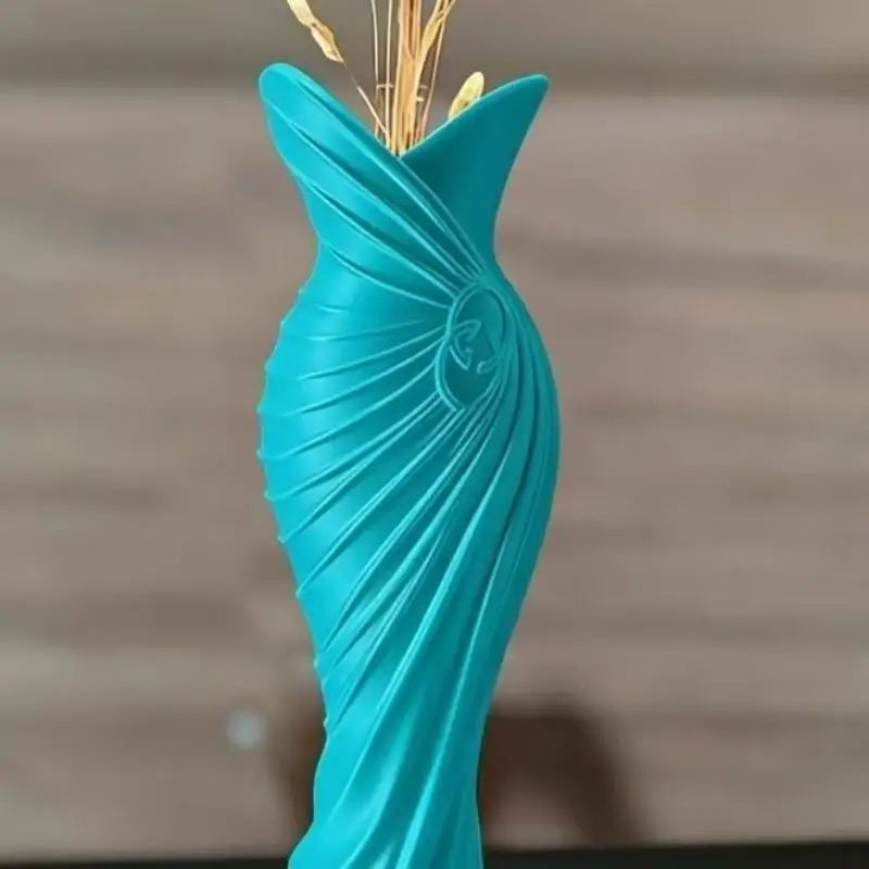 vase moderne opalescent décoration relief vert bleu blanc porcelaine sculptural maison mariage